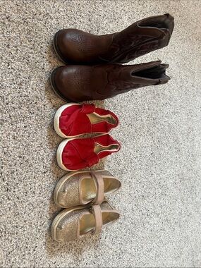 Toms Kids Red Slip-On Shoes